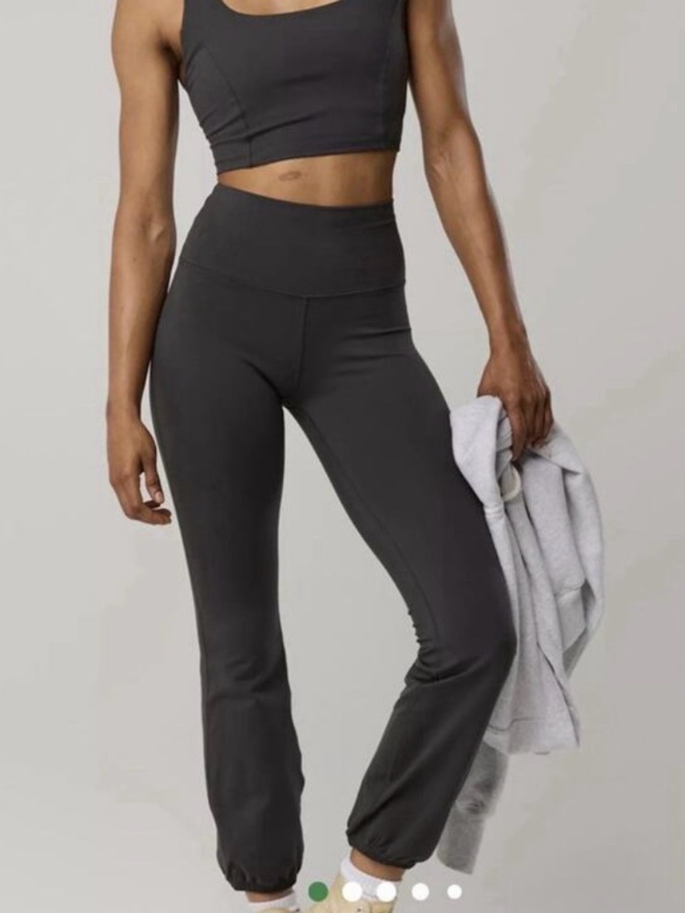 OFFLINE by Aerie The Hugger Hi-Rise Cinch Ankle Pants Black Size Small